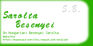 sarolta besenyei business card